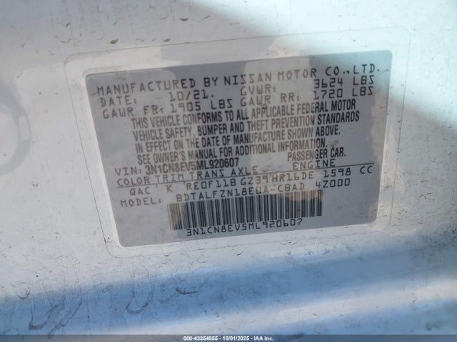 Nissan 2021 2021 3N1CN8EV5ML920607 Image 9