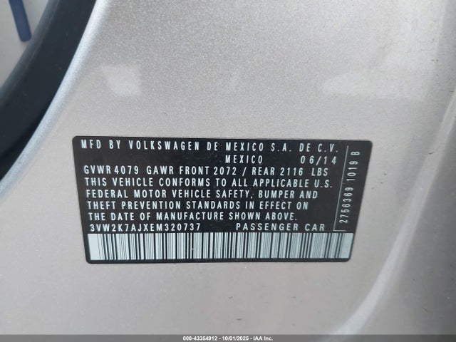 Volkswagen 2014 2014 3VW2K7AJXEM320737 Image 9