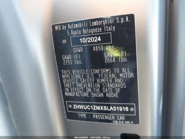 2025 LAMBORGHINI REVUELTO ZHWUC1ZMXSLA01916 Photo 8