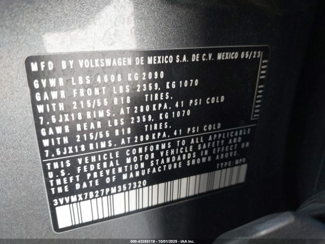 2023 VOLKSWAGEN TAOS 3VVMX7B27PM357320 Photo 8