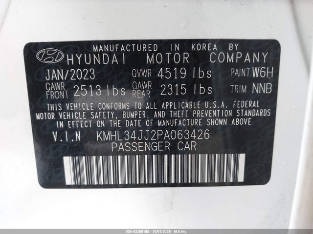 KMHL34JJ2PA063426 Hyundai gdi nu pe