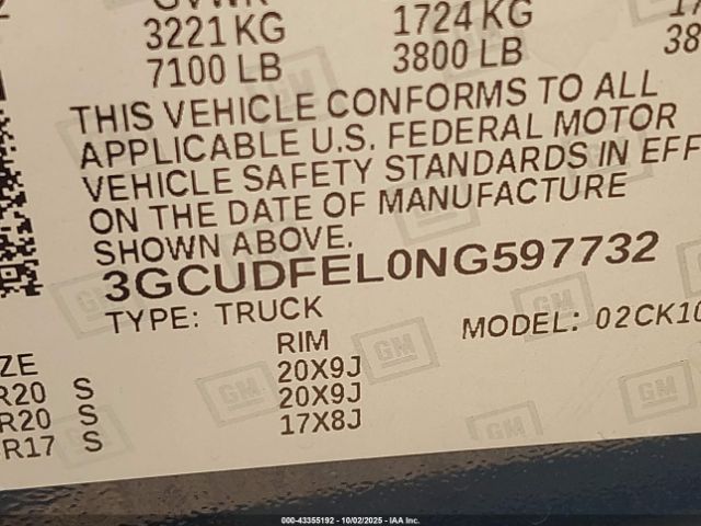 2022 CHEVROLET SILVERADO 1500 3GCUDFEL0NG597732 Photo 8