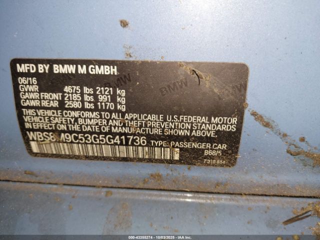 2016 BMW M3 WBS8M9C53G5G41736 Photo 8