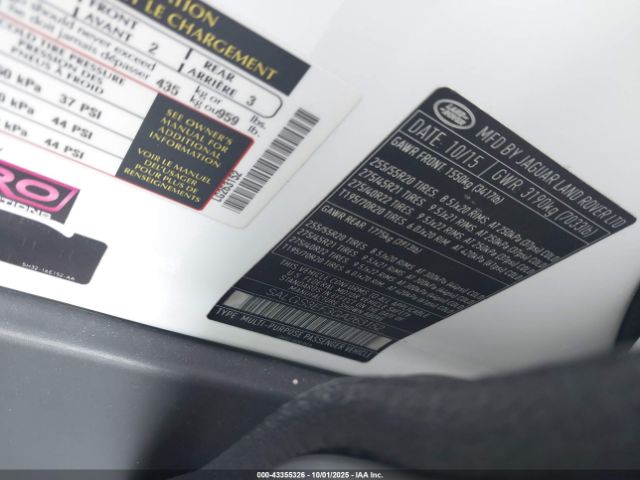 2016 LAND ROVER RANGE ROVER SALGS3EF3GA263152 Photo 8