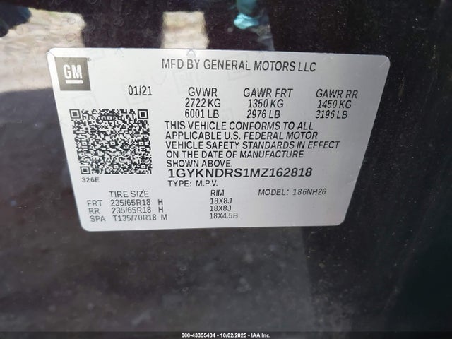 2021 CADILLAC XT5 1GYKNDRS1MZ162818 Photo 8