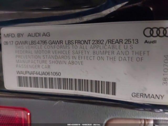 2018 AUDI A4 WAUFNAF44JA061050 Photo 8