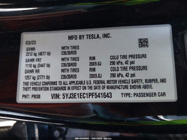 2023 TESLA MODEL 3 5YJ3E1EC1PF541643 Photo 8