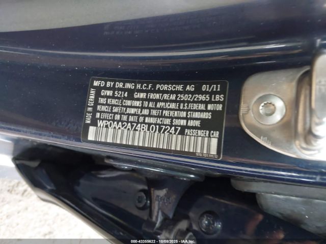 2011 PORSCHE PANAMERA WP0AA2A74BL017247 Photo 8