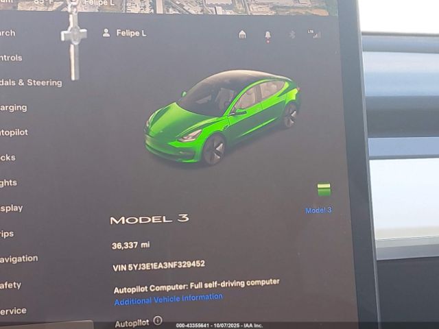 2022 TESLA MODEL 3 5YJ3E1EA3NF329452 Photo 6