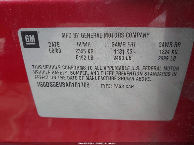 2010 CADILLAC CTS 1G6DS5EV8A0101708 Photo 8