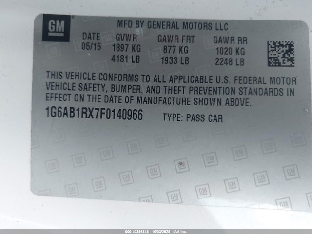 2015 CADILLAC ATS 1G6AB1RX7F0140966 Photo 8