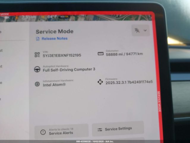 2022 TESLA MODEL 3 5YJ3E1EBXNF152195 Photo 6