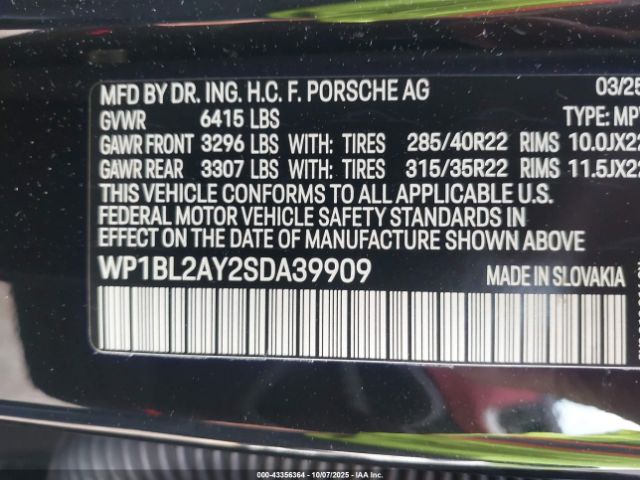 2025 PORSCHE CAYENNE COUPE WP1BL2AY2SDA39909 Photo 8