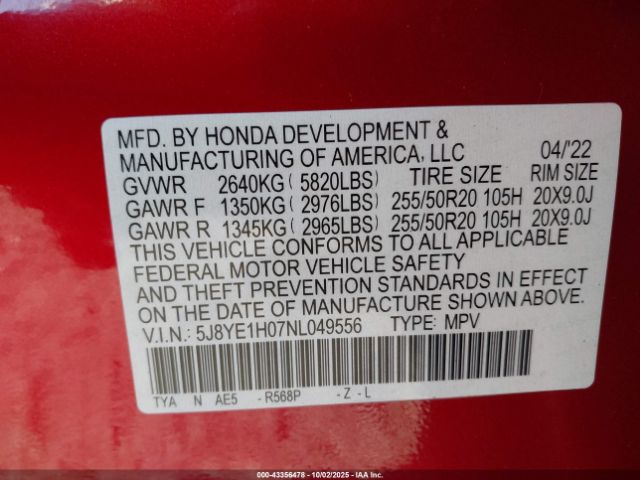 2022 ACURA MDX 5J8YE1H07NL049556 Photo 8