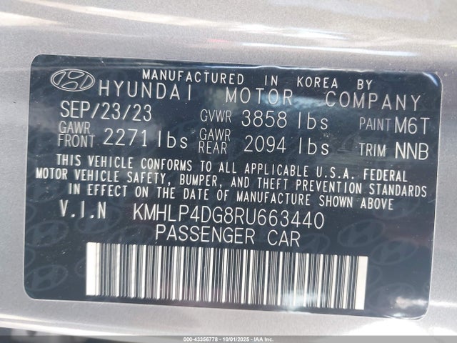 KMHLP4DG8RU663440 Hyundai mpi nu pe