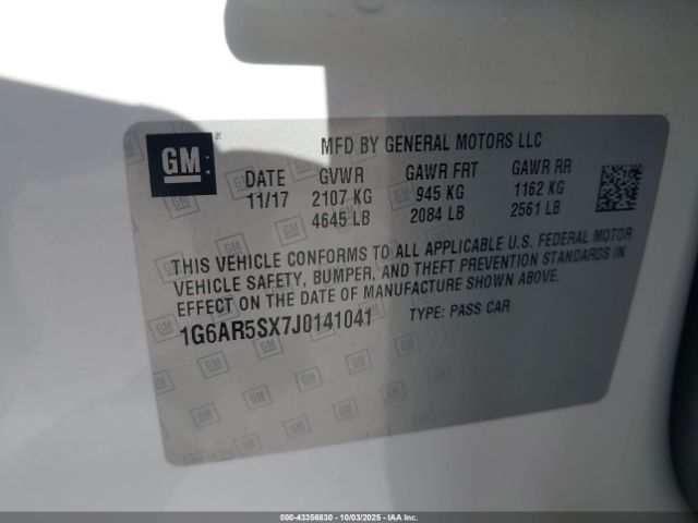 2018 CADILLAC CTS 1G6AR5SX7J0141041 Photo 8