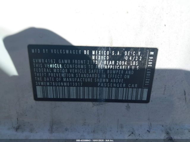 2022 VOLKSWAGEN JETTA 3VWEM7BU0NM013917 Photo 8