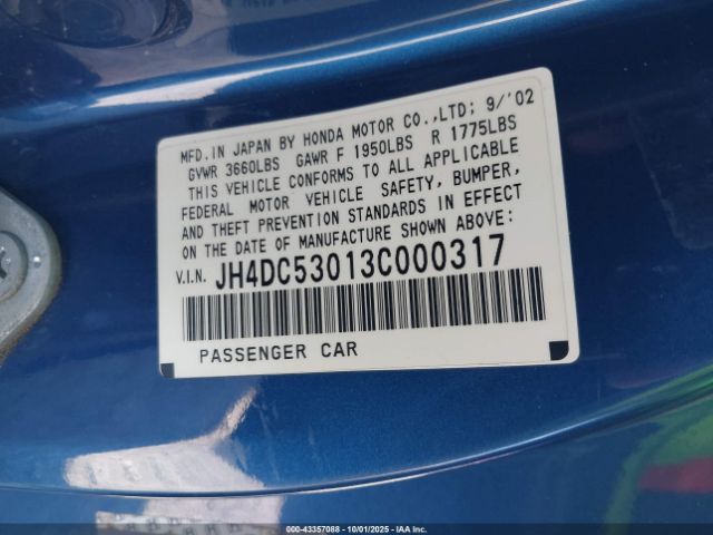 2003 ACURA RSX JH4DC53013C000317 Photo 8