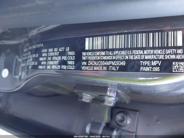 Jeep Renegade 2021 ZACNJCBB4MPM29349 Image 9