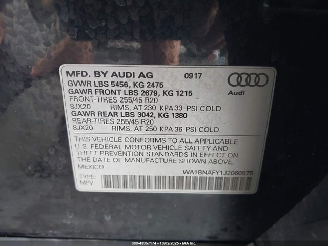 2018 AUDI Q5 WA1BNAFY1J2060575 Photo 8
