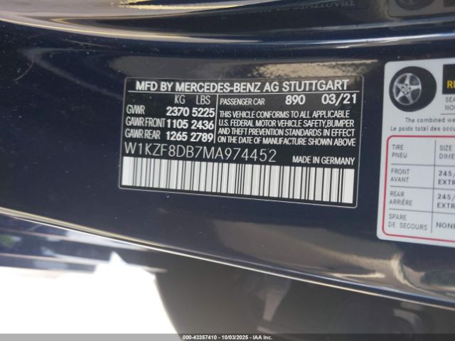 2021 MERCEDES-BENZ E 350 W1KZF8DB7MA974452 Photo 8