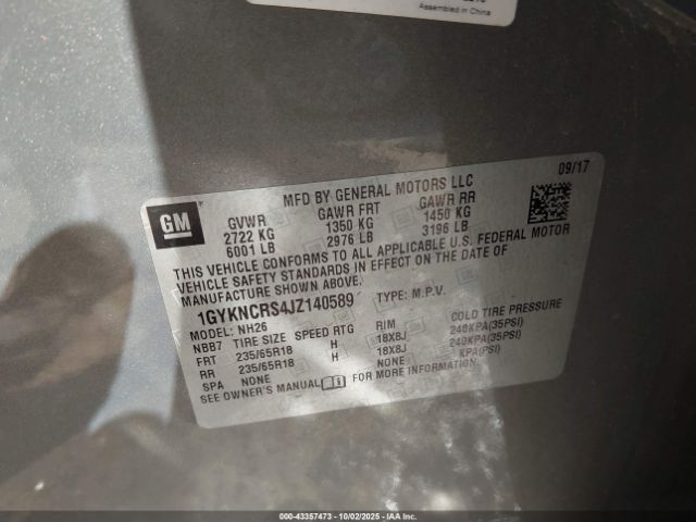 2018 CADILLAC XT5 1GYKNCRS4JZ140589 Photo 8