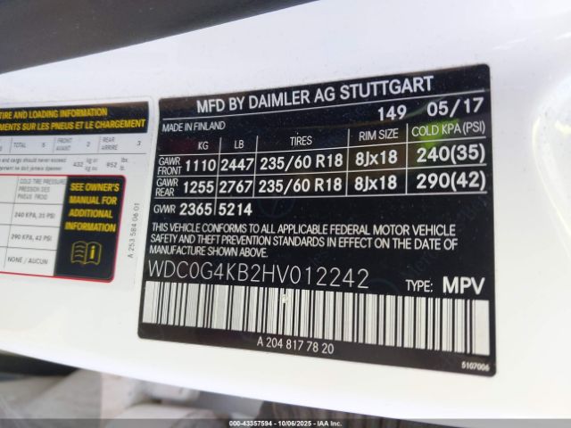 2017 MERCEDES-BENZ GLC 300 WDC0G4KB2HV012242 Photo 8