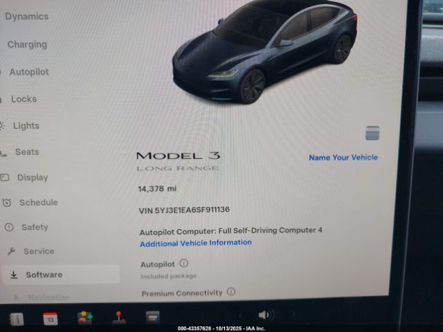 2025 TESLA MODEL 3 5YJ3E1EA6SF911136 Photo 6