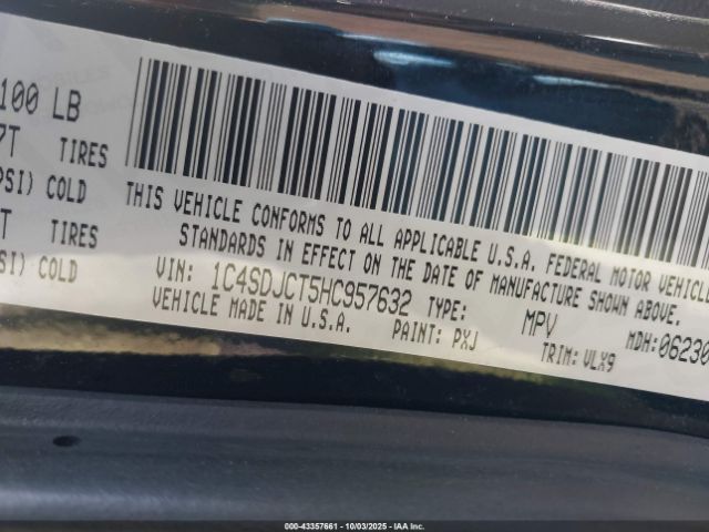 2017 DODGE DURANGO 1C4SDJCT5HC957632 Photo 8