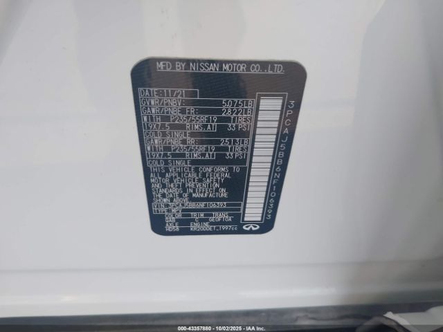 2022 INFINITI QX50 3PCAJ5BB6NF106393 Photo 8