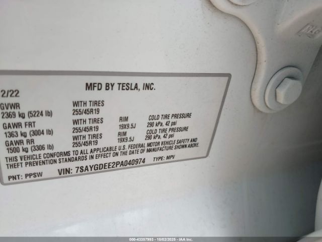 2023 TESLA MODEL Y 7SAYGDEE2PA040974 Photo 8