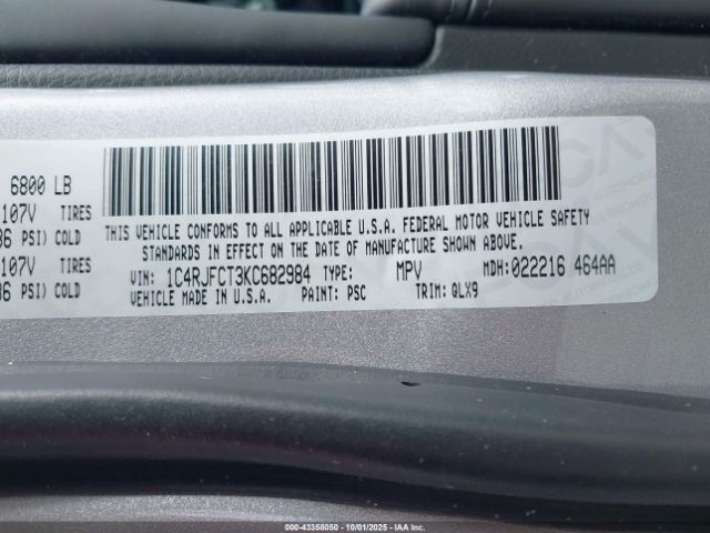 2019 JEEP GRAND CHEROKEE 1C4RJFCT3KC682984 Photo 8