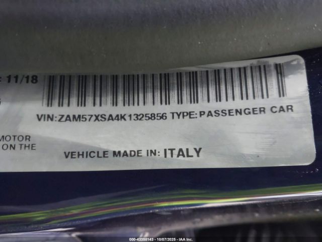 2019 MASERATI GHIBLI ZAM57XSA4K1325856 Photo 8