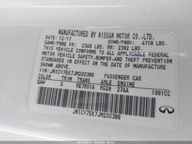 2018 INFINITI Q60 JN1CV7EK7JM200386 Photo 8