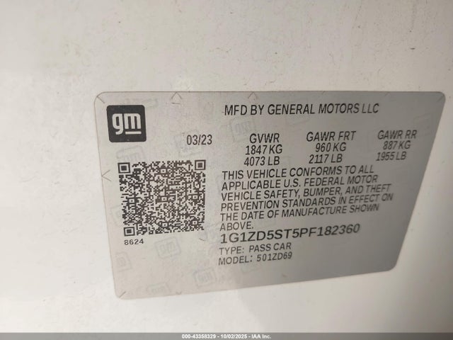Chevrolet lfv 2023 1G1ZD5ST5PF182360 Image 9