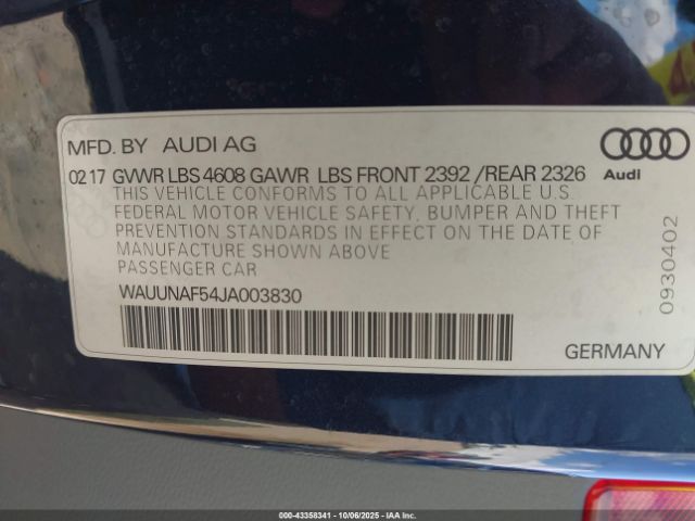 2018 AUDI A5 WAUUNAF54JA003830 Photo 8
