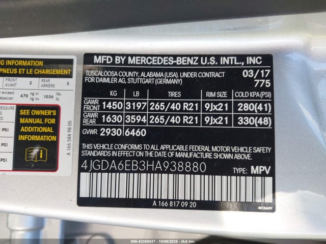 2017 MERCEDES-BENZ AMG GLE 43 4JGDA6EB3HA938880 Photo 8