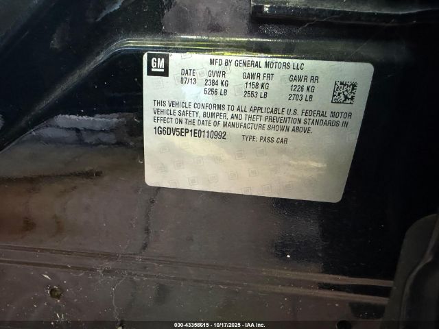 2014 CADILLAC CTS-V 1G6DV5EP1E0110992 Photo 8