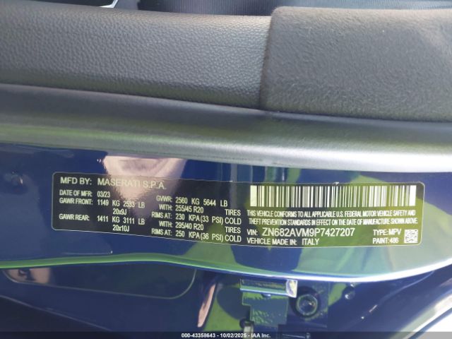 2023 MASERATI GRECALE ZN682AVM9P7427207 Photo 8