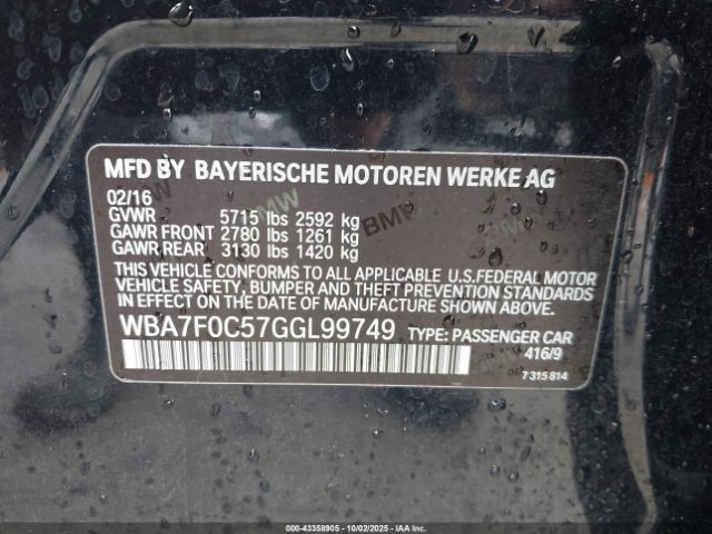 2016 BMW 750I WBA7F0C57GGL99749 Photo 8