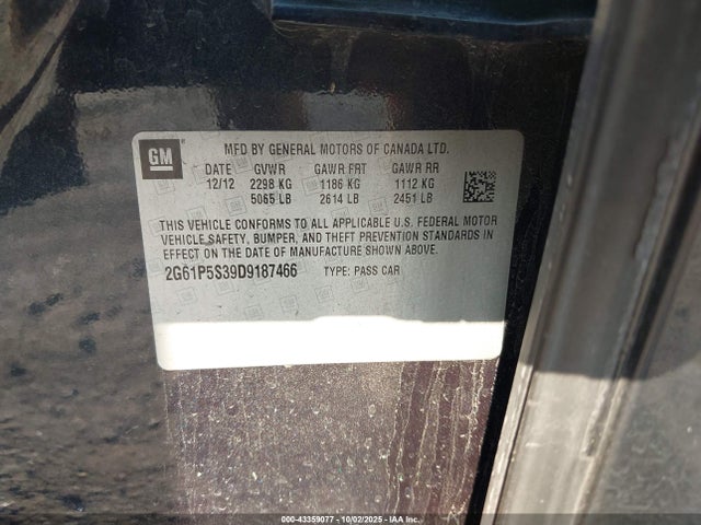 2013 CADILLAC XTS 2G61P5S39D9187466 Photo 8