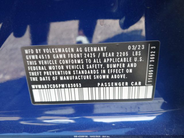 2023 VOLKSWAGEN GOLF R WVWAB7CD5PW183053 Photo 8