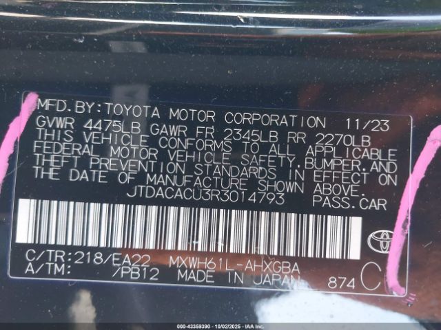 2024 TOYOTA PRIUS PRIME JTDACACU3R3014793 Photo 8
