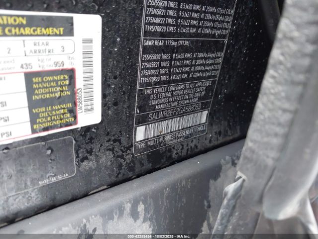 2016 LAND ROVER RANGE ROVER SPORT SALWR2EF2GA588053 Photo 8