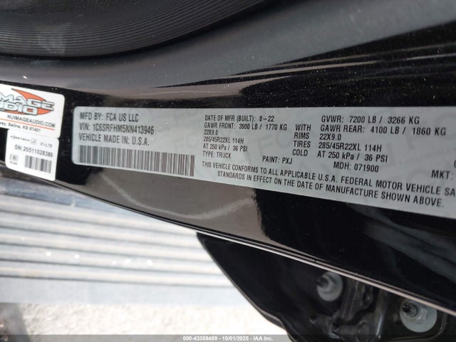RAM 1500 Limited 4x4 5'7 Box 2022 1C6SRFHM5NN413946 Image 9