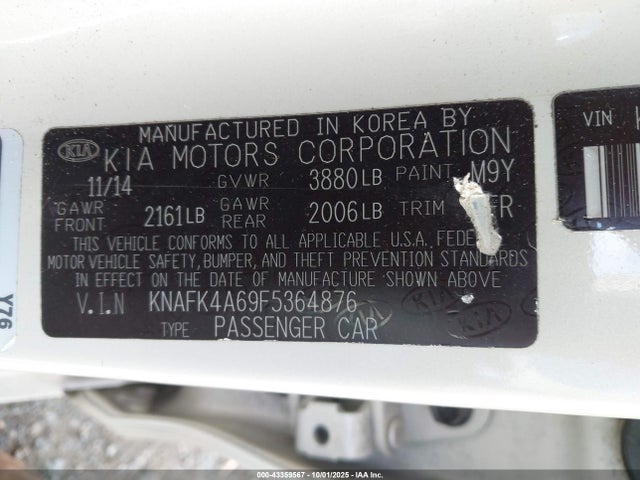 KIA dohc mpi nu 2015 KNAFK4A69F5364876 Image 9