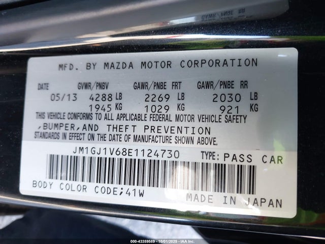 Mazda py 2014 JM1GJ1V68E1124730 Image 9