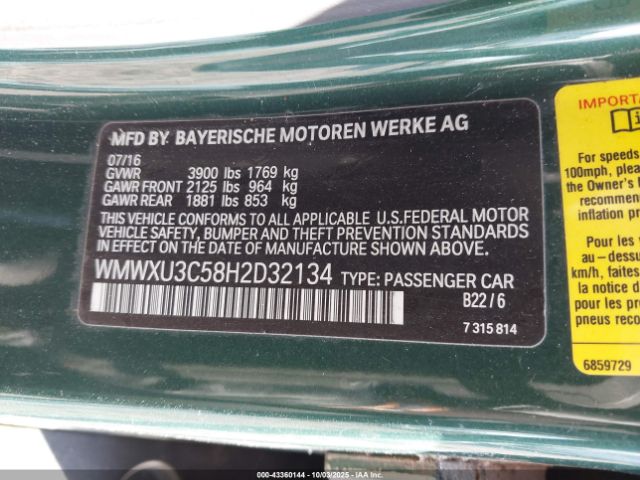 2017 MINI HARDTOP WMWXU3C58H2D32134 Photo 8