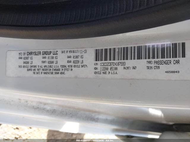 Dodge Avenger 2014 1C3CDZCB7EN187593 Image 9