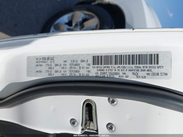 RAM 2016 2016 3C6RR7LT2GG206641 Image 9